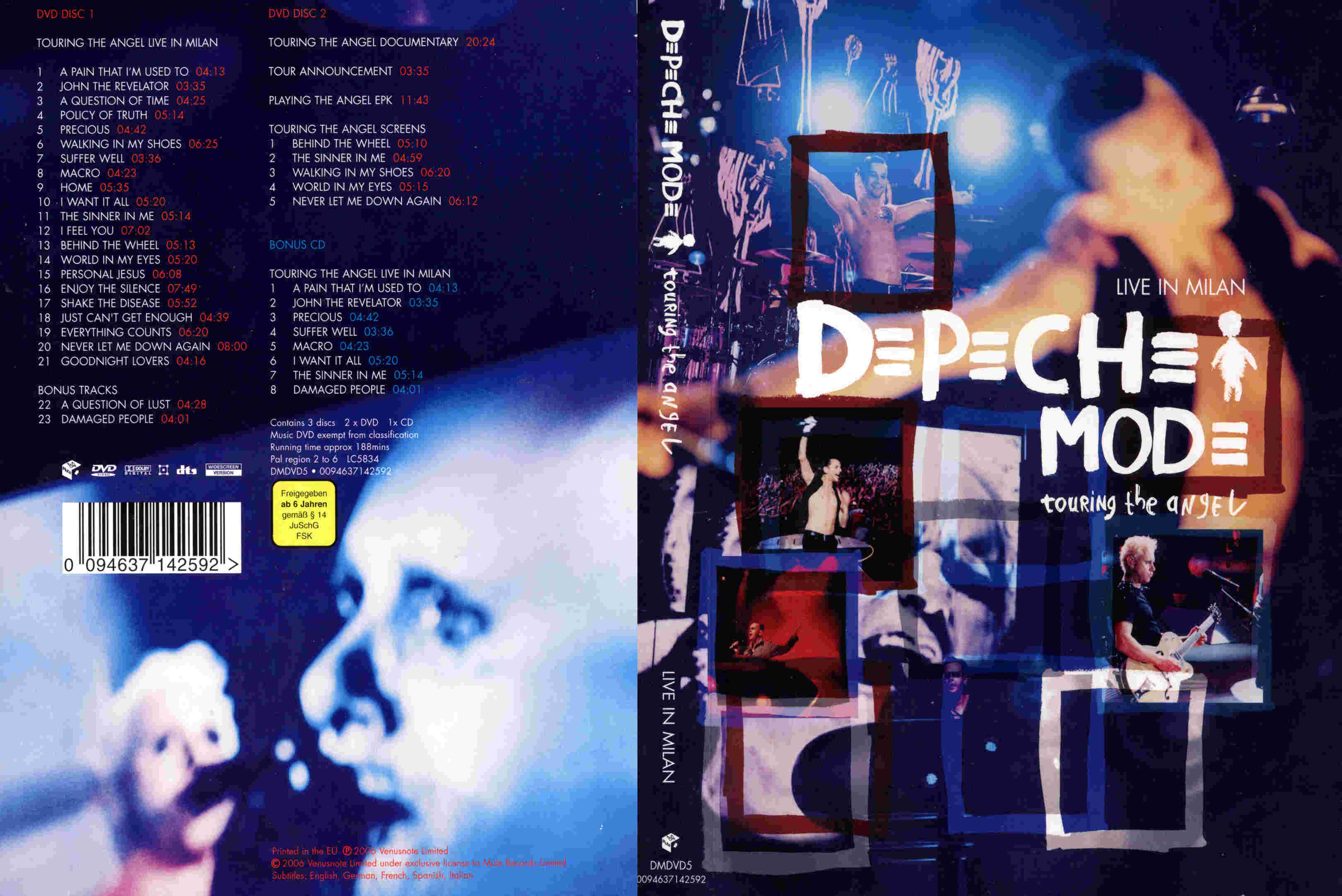 Depeche Mode Touring The Angel Live In Milan : Front
